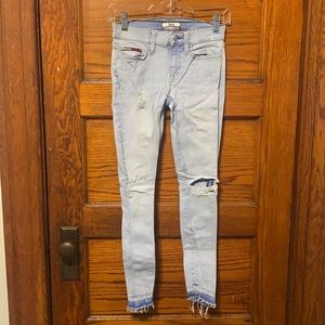Tommy Hilfiger Distressed, Light Wash Skinny Jeans